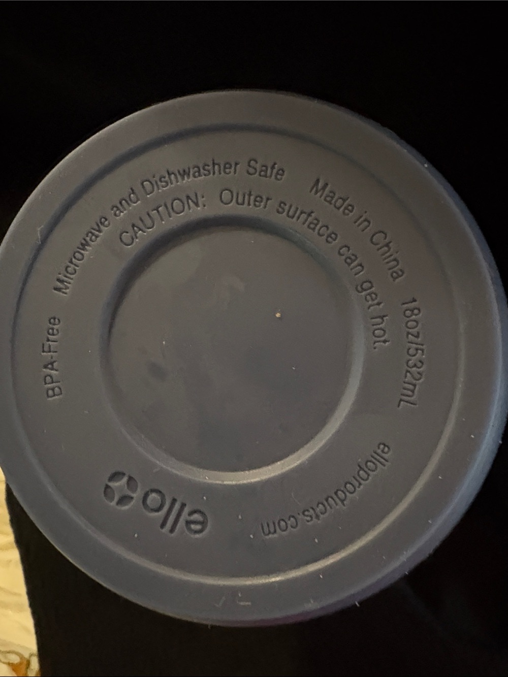 Ello Jane Ceramic Travel Mug Cream and Blue 18 oz - Picture 8 of 9